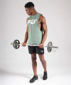 Fly Boxing FLY BIG LOGO TANK - GREEN STRIKING