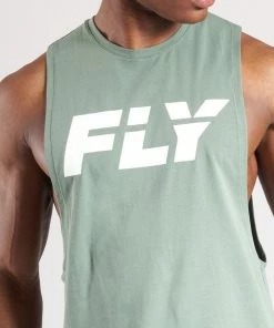 Fly Boxing FLY BIG LOGO TANK - GREEN STRIKING