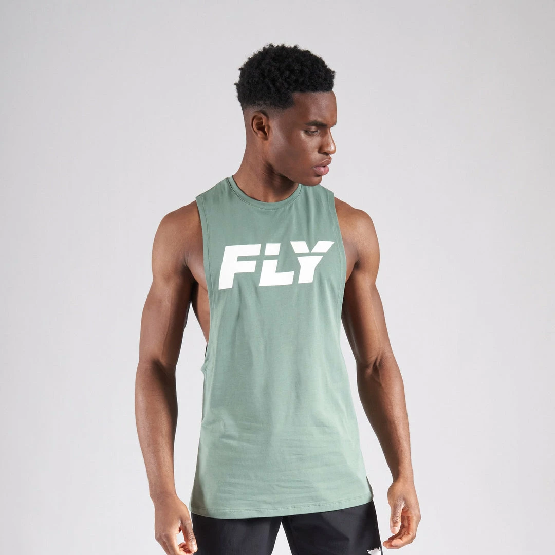 Fly Boxing FLY BIG LOGO TANK - GREEN STRIKING