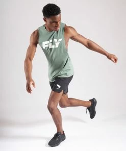 Fly Boxing FLY BIG LOGO TANK - GREEN STRIKING