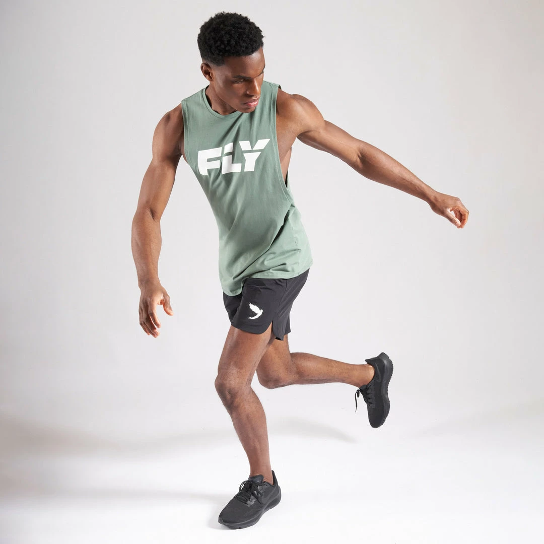 Fly Boxing FLY BIG LOGO TANK - GREEN STRIKING