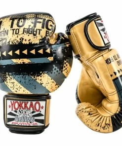 Yokkao HUSTLE GOLD/BLACK MUAY THAI GLOVES