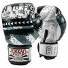Yokkao HUSTLE SILVER/BLACK MUAY THAI GLOVES