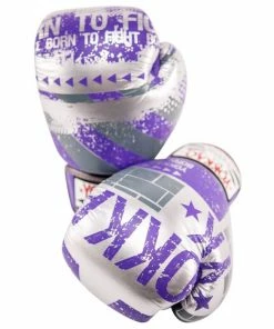 Yokkao STRIKING HUSTLE VIOLET/SILVER MUAY THAI GLOVES