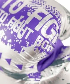 Yokkao STRIKING HUSTLE VIOLET/SILVER MUAY THAI GLOVES