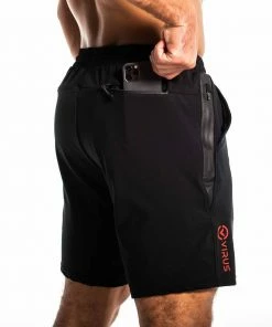 VIRUS ICONX 2 PERFORMANCE SHORTS - BLACK/LASER RED