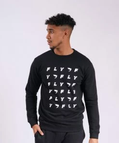 Fly Boxing MONOGRAM JUMPER - BLACK STRIKING