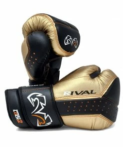 RIVAL BOXING RIVAL RB10 INTELLI-SHOCK BAG GLOVES - BLACK/GOLD