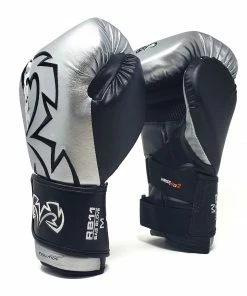 RIVAL BOXING RIVAL RB11 EVOLUTION BAG GLOVES - SILVER STRIKING