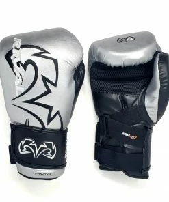RIVAL BOXING RIVAL RB11 EVOLUTION BAG GLOVES - SILVER STRIKING