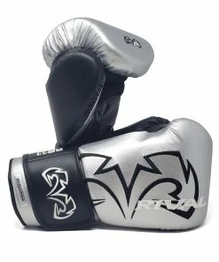 RIVAL BOXING RIVAL RB11 EVOLUTION BAG GLOVES - SILVER STRIKING