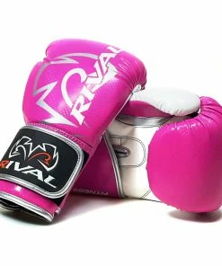 RIVAL BOXING STRIKING RIVAL RB7 FITNESS PLUS BAG GLOVES - PINK/WHITE