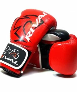 RIVAL BOXING RIVAL RB7 FITNESS PLUS BAG GLOVES - RED/BLACK STRIKING