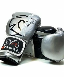 RIVAL BOXING RIVAL RB7 FITNESS PLUS BAG GLOVES - SILVER/BLACK STRIKING