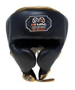 RIVAL BOXING RIVAL RHG100 PROFESSIONAL HEADGEAR - BLACK/GOLD STRIKING