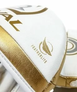 RIVAL BOXING RIVAL RPM100 PROFESSIONAL PUNCH MITTS - WHITE/GOLD STRIKING
