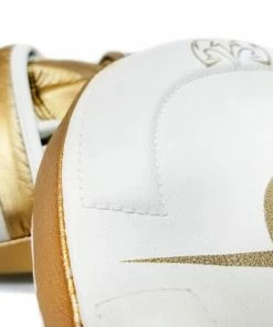 RIVAL BOXING RIVAL RPM100 PROFESSIONAL PUNCH MITTS - WHITE/GOLD STRIKING