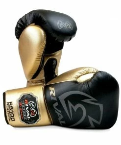 RIVAL BOXING RIVAL RS100 PROFESSIONAL SPARRING GLOVES - BLACK/GOLD STRIKING