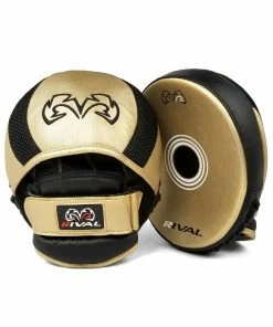 RIVAL BOXING RIVAL RPM11 EVOLUTION PUNCH MITTS - GOLD/BLACK STRIKING