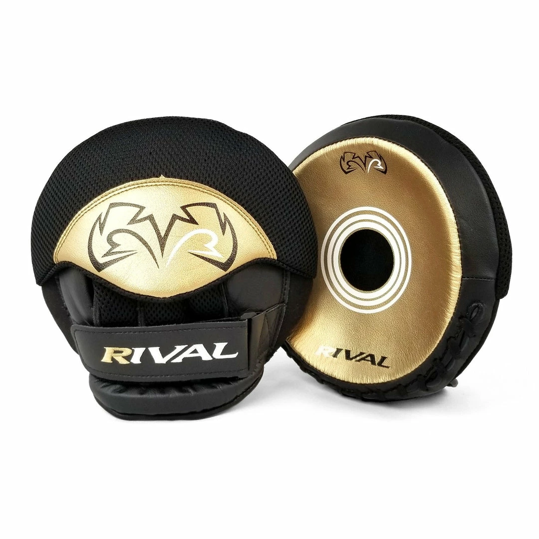 RIVAL BOXING RIVAL RPM5 PARABOLIC PUNCH MITTS - BLACK/GOLD
