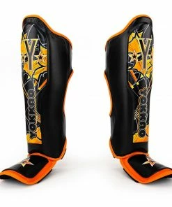 Yokkao PAD THAI SHIN GUARDS - BLACK STRIKING