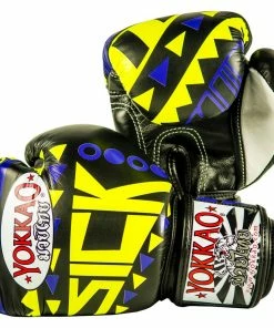 Yokkao STRIKING SICK MUAY THAI BOXING GLOVES VIOLET/YELLOW