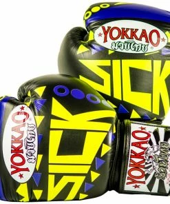 Yokkao STRIKING SICK MUAY THAI BOXING GLOVES VIOLET/YELLOW