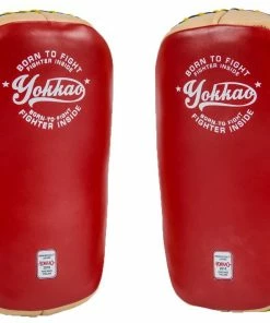 YOKKAO CURVED KICKING PADS - VINTAGE RED STRIKING