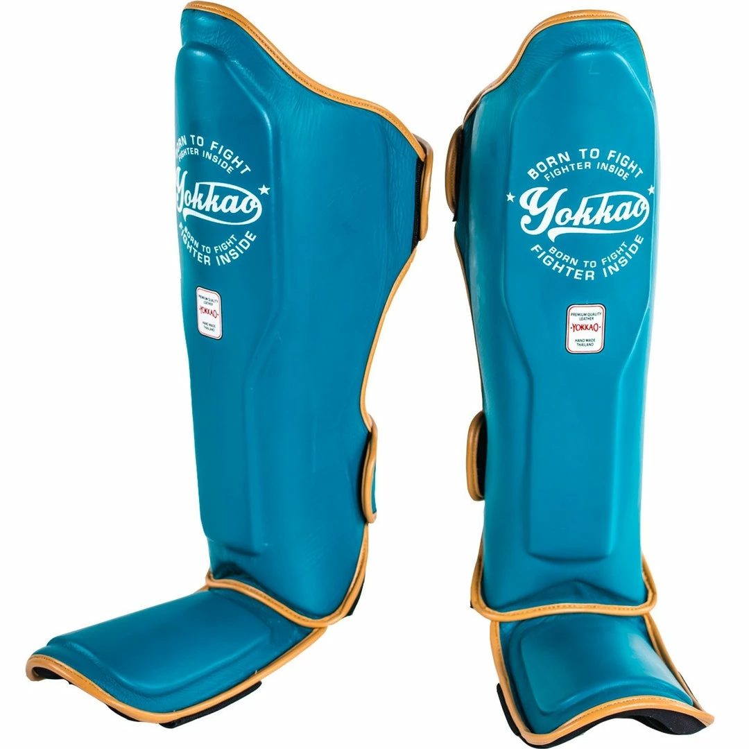 YOKKAO VINTAGE BLUE SHIN GUARDS STRIKING