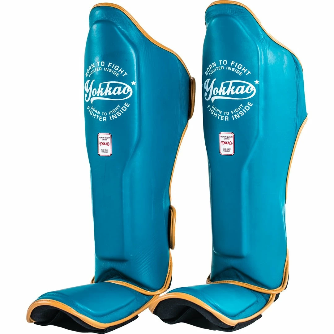 YOKKAO VINTAGE BLUE SHIN GUARDS STRIKING