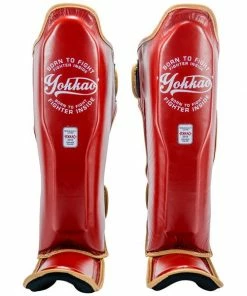 YOKKAO VINTAGE RED SHIN GUARDS STRIKING
