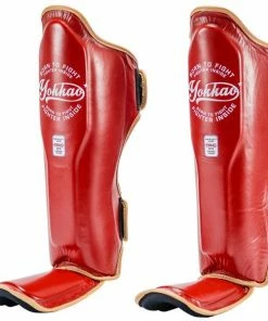 YOKKAO VINTAGE RED SHIN GUARDS STRIKING