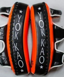 STRIKING YOKKAO CURVED KICKING PADS NEON ORANGE