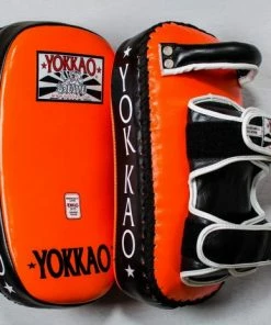 STRIKING YOKKAO CURVED KICKING PADS NEON ORANGE